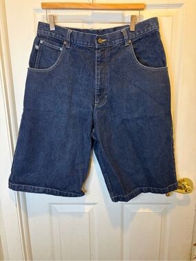Vintage Pelle Pelle Dark Blue Denim Jean Shorts